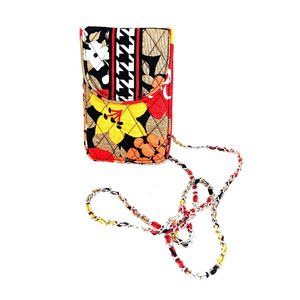 Vera Bradley Carson Cellphone Crossbody Bag Bittersweet Floral Print Chain Strap
